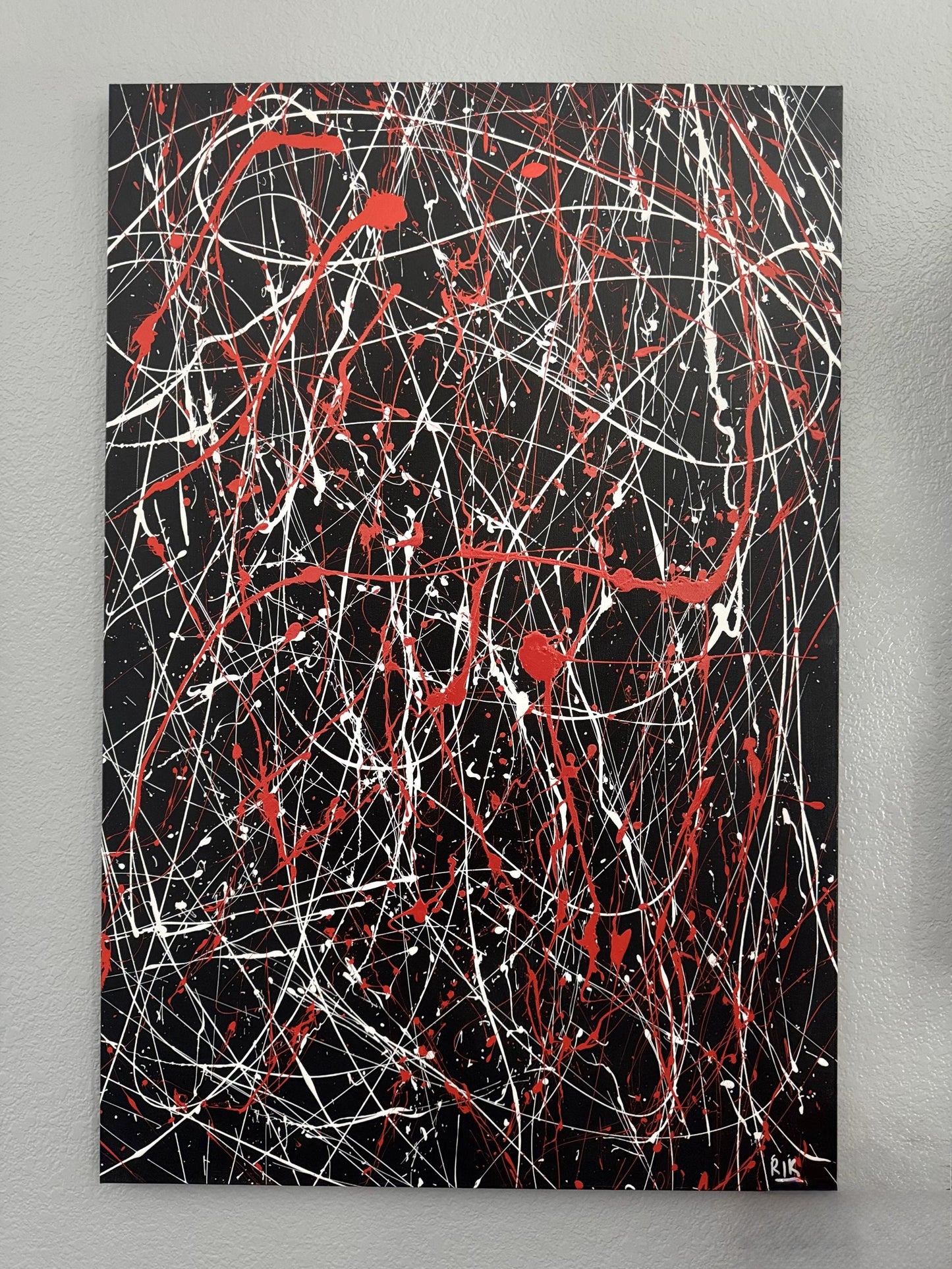 Stunning original signed and numbered Splatter Paintings for sale!