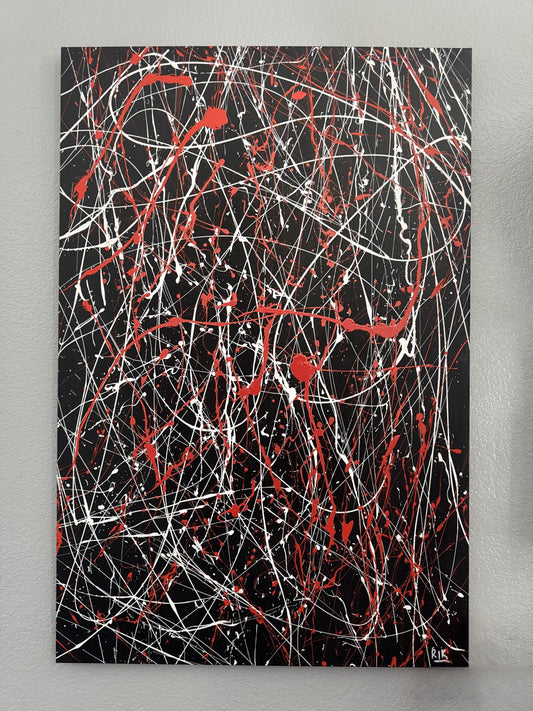 Stunning original signed and numbered Splatter Paintings for sale!