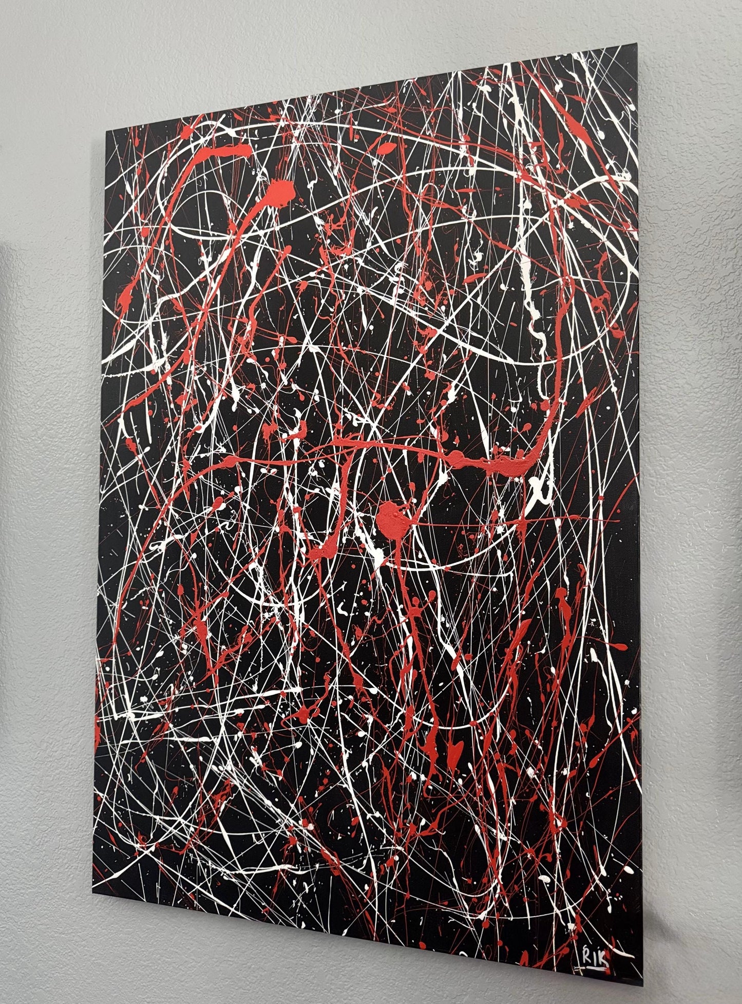 Stunning original signed and numbered Splatter Paintings for sale!